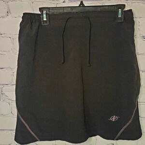 Nordic Track Drawstring Black Skort Double Pleated Size Women's Large
